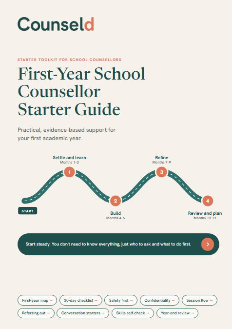 Cover of the First-Year School Counsellor Starter Guide